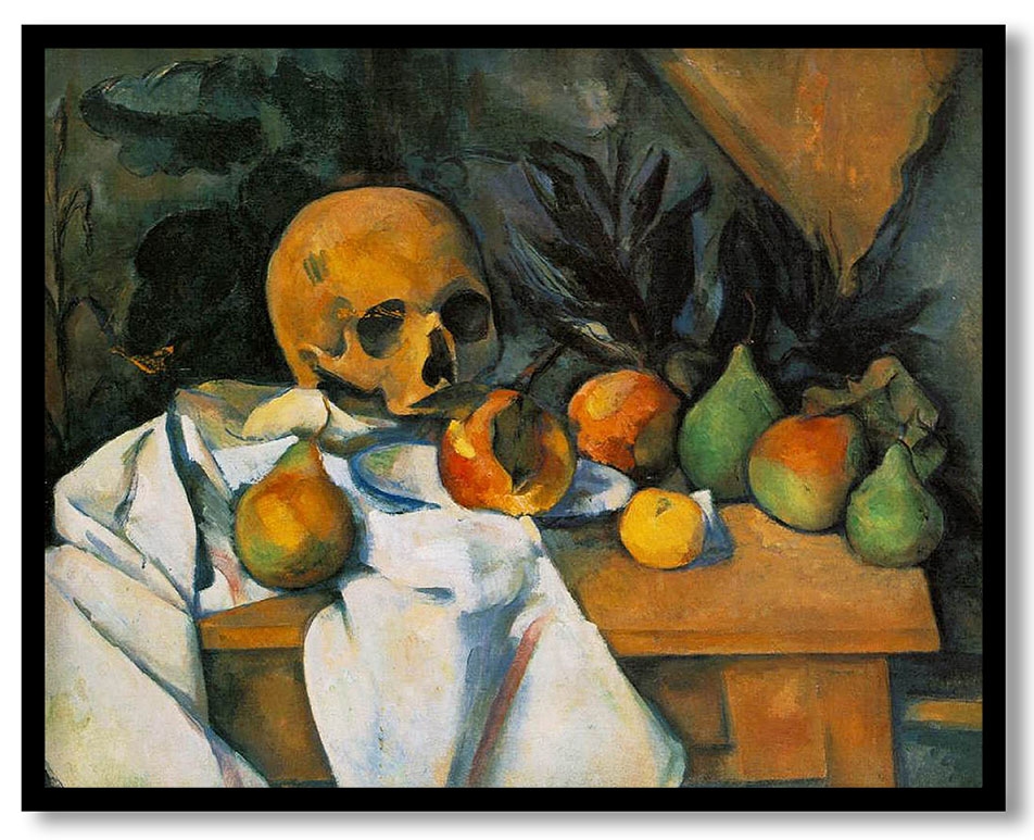 Still life with skull by Paul Cezanne (1898)