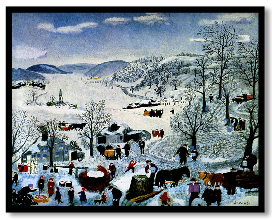 Sugaring off by Grandma Moses (1943)