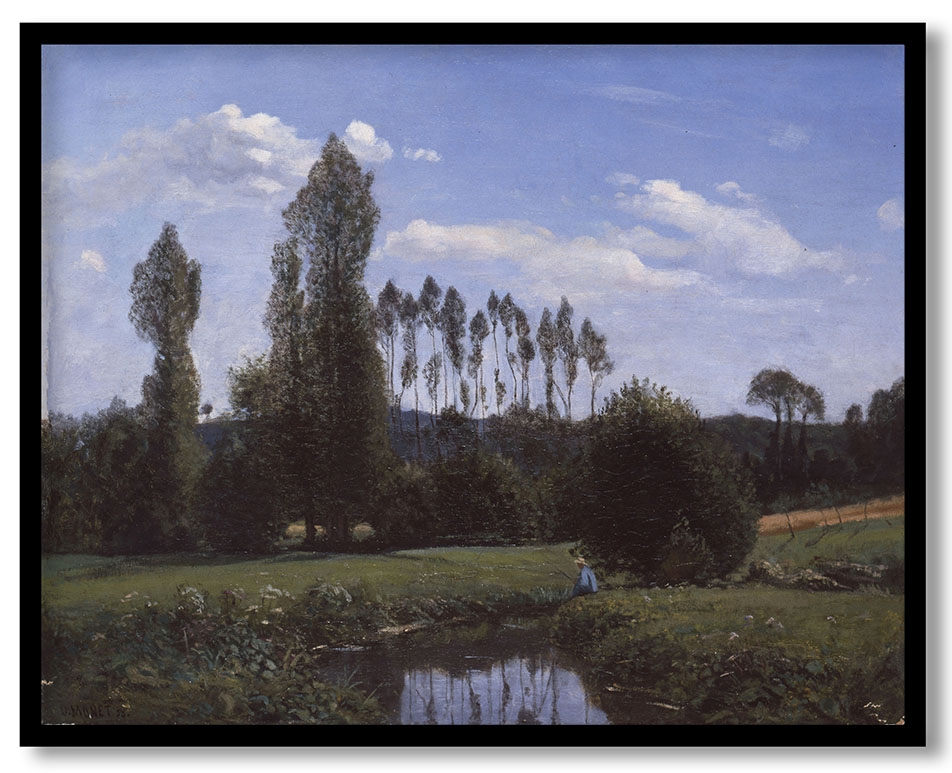 View at rouelles le havre by Claude Monet (1858)