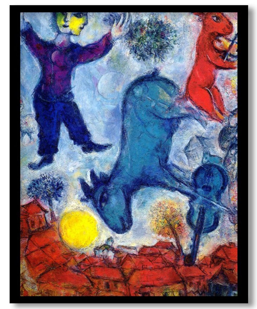 Cows over Vitebsk by Marc Chagall (1966)