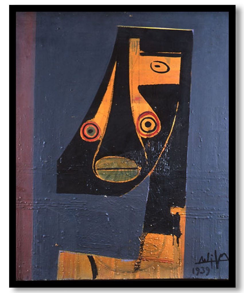Cubist Face by Wifredo Lam (1939)