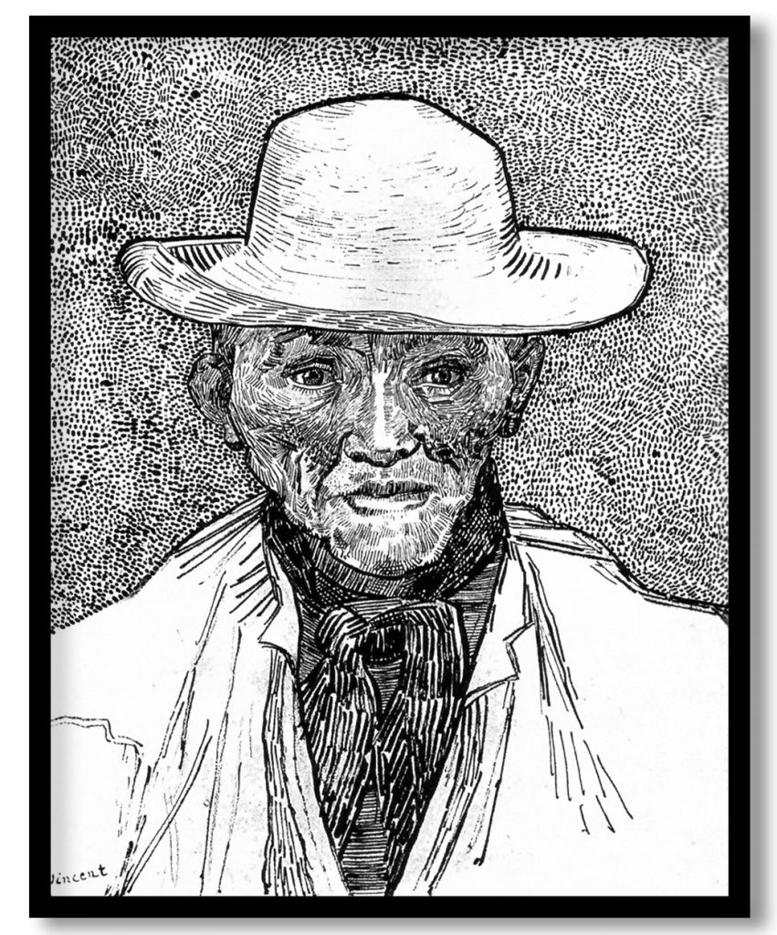 Farmer with straw hat by Vincent van Gogh (1888)