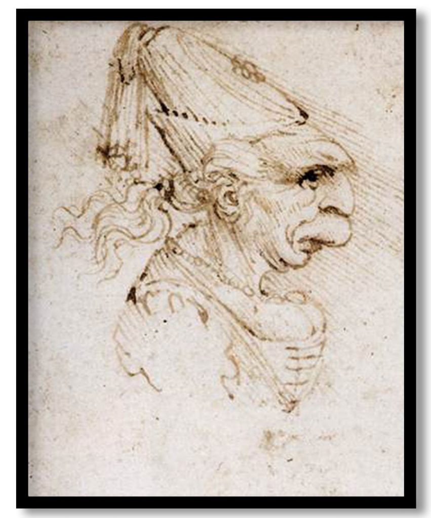 Caricature by Leonardo da Vinci (1490 1510)