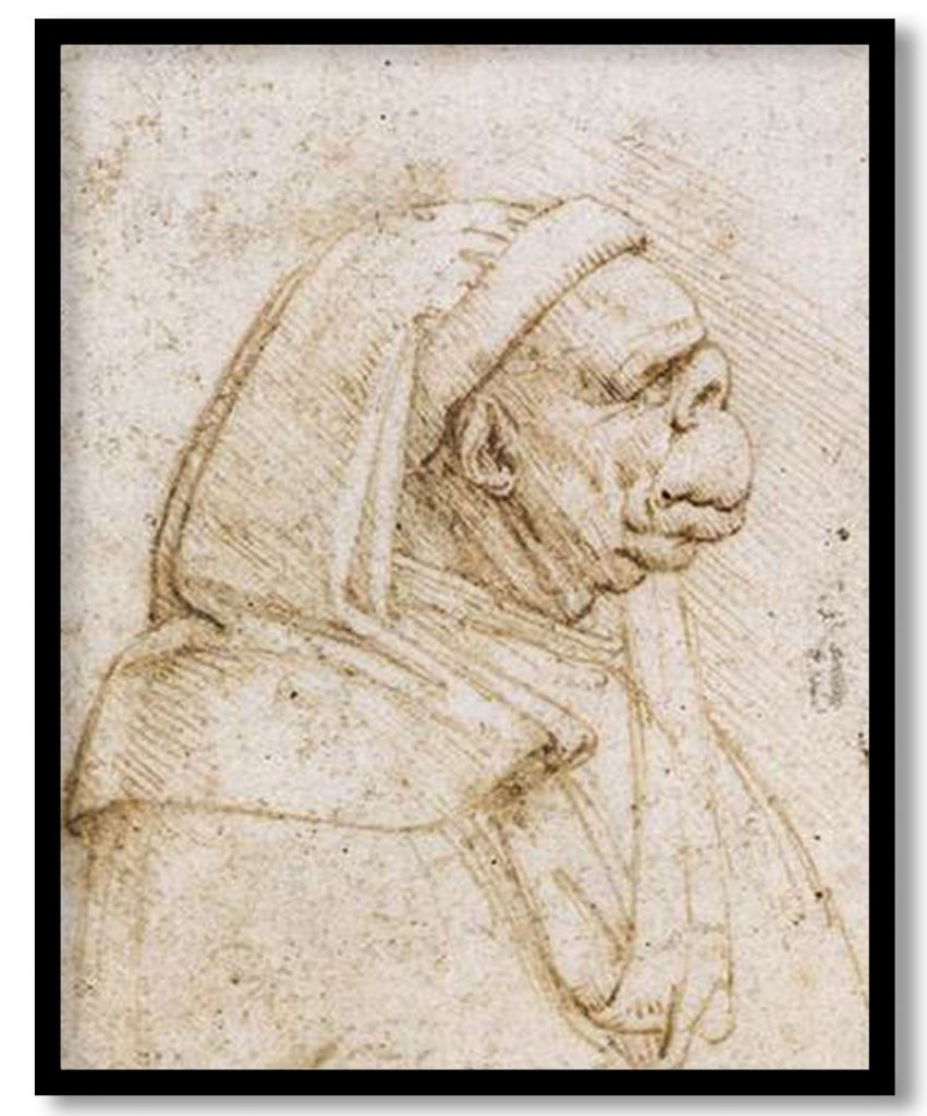 Caricature by Leonardo da Vinci (1500)