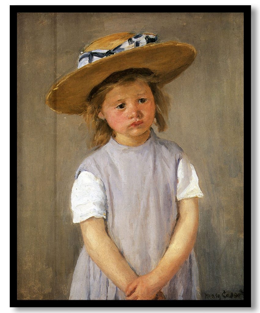 Child In A Straw Hat by Mary Cassatt (1886)