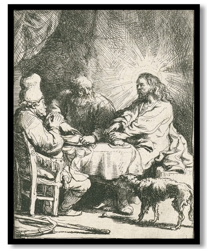 Christ at Emmaus by Rembrandt (1634)