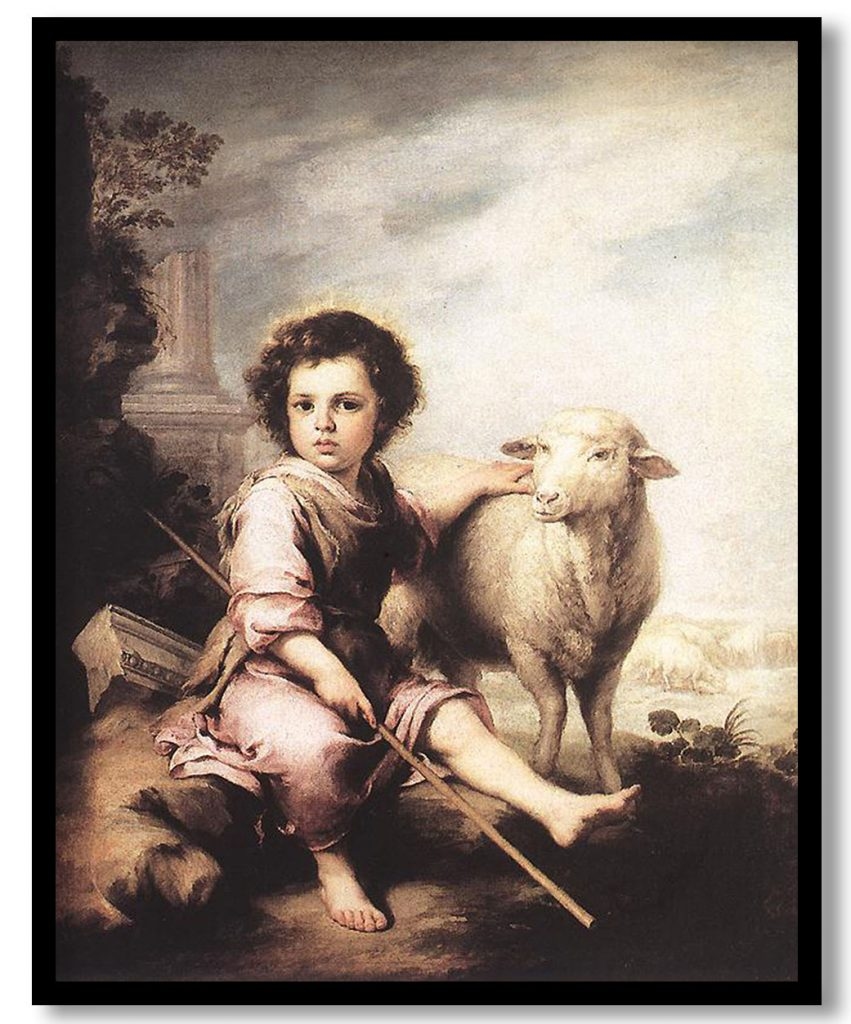 Christ the Good Shepherd by Bartolome Esteban Murillo (1660)
