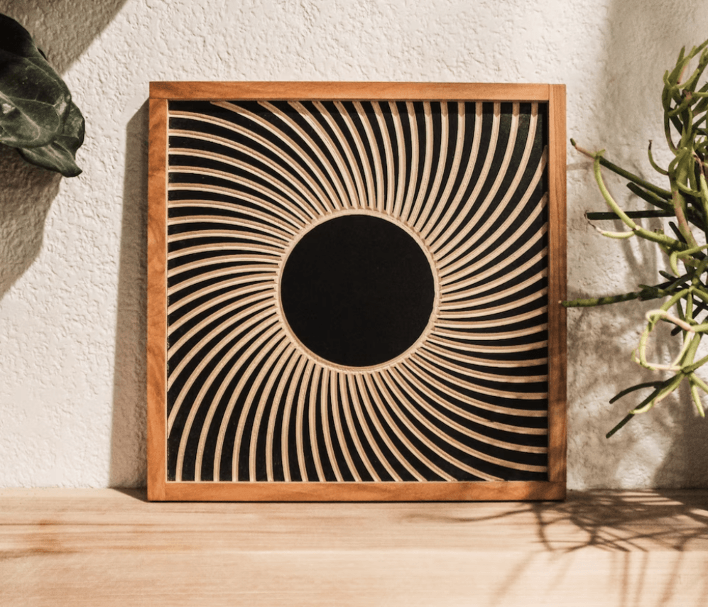CARVED Wall hanging Black Hole.