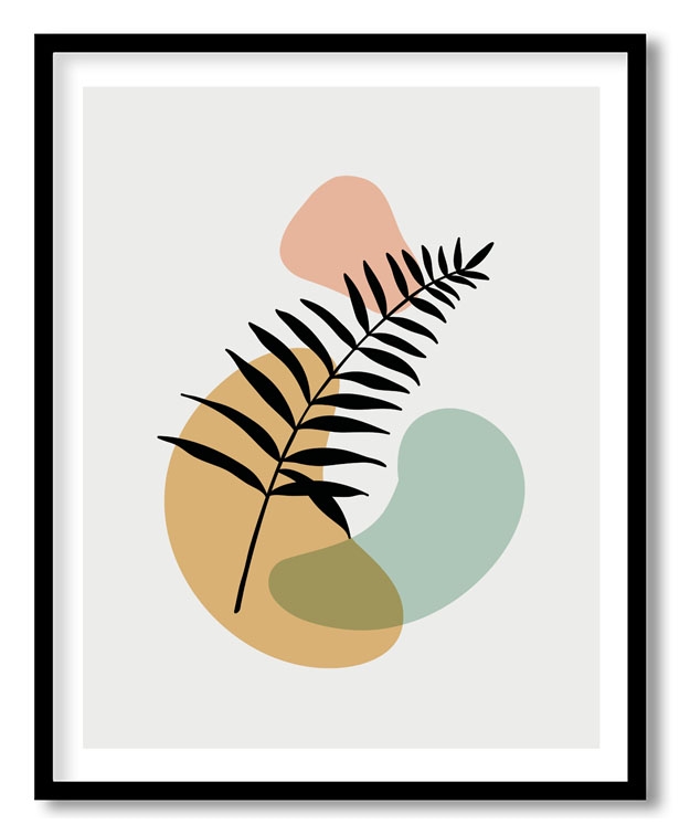 Abstract fern colorful foliage