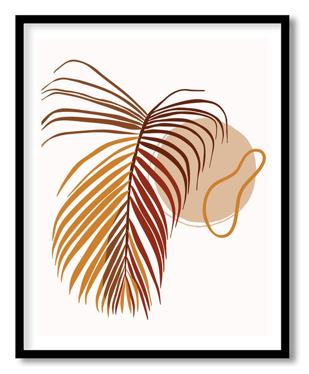 Colorful abstract long leaf