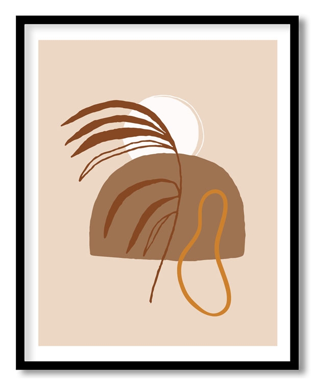 Abstract silhouette leaf