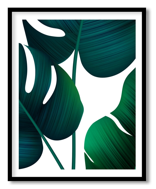 Green troipical exotic leaves #56