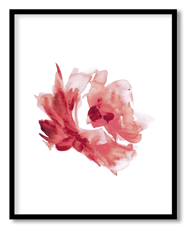 Rose pink watercolor flower #16