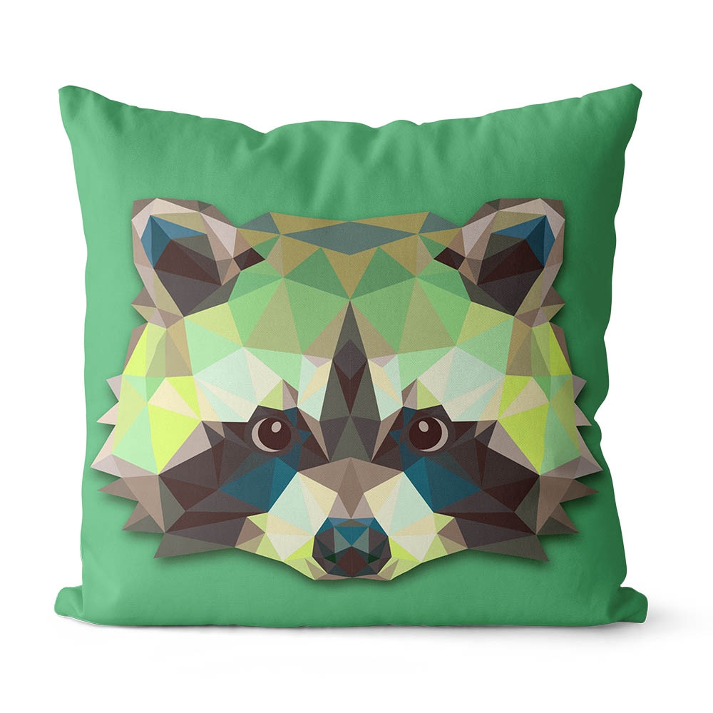 Low Poly Colorful Raccoon