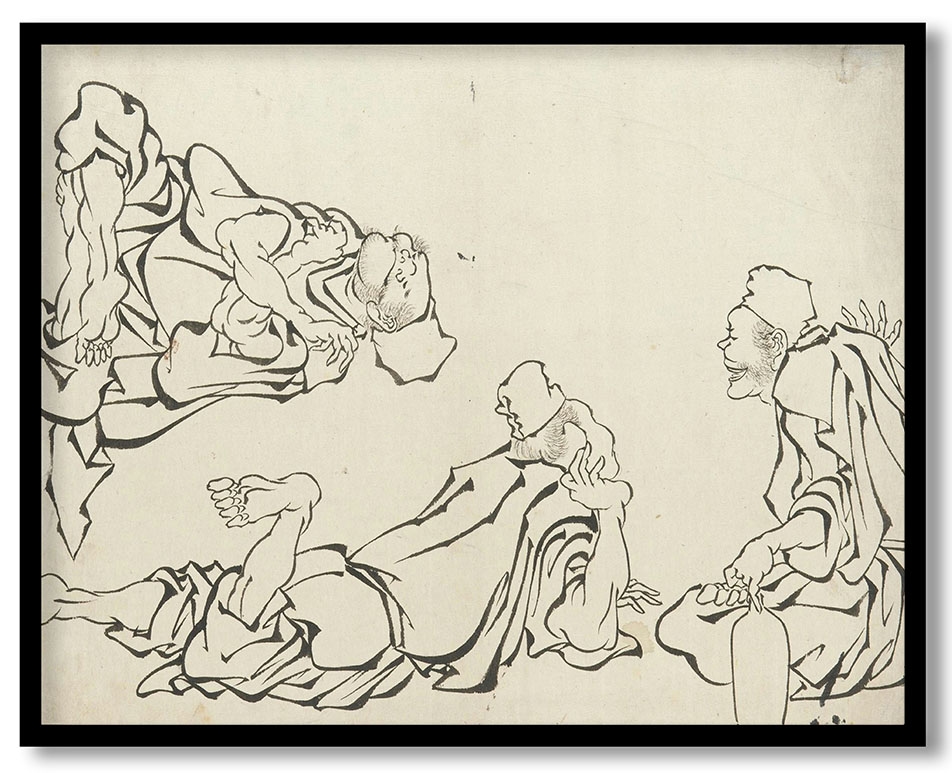 A sake bout by Katsushika Hokusai (1760-1849)