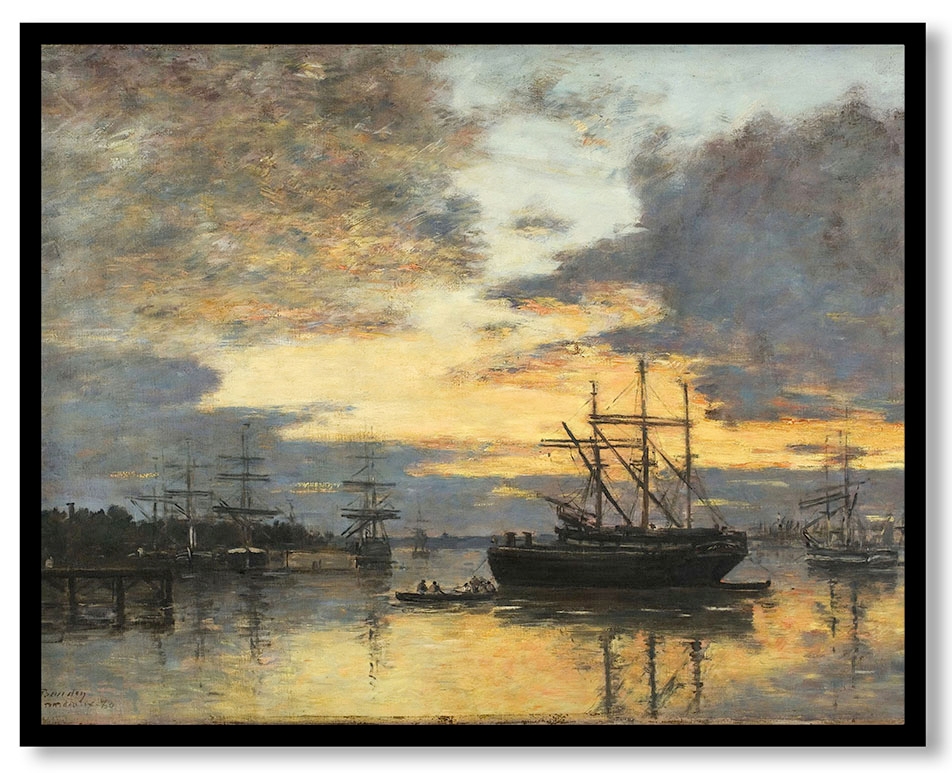 Bordeaux, In the Harbor by Eugène Boudin