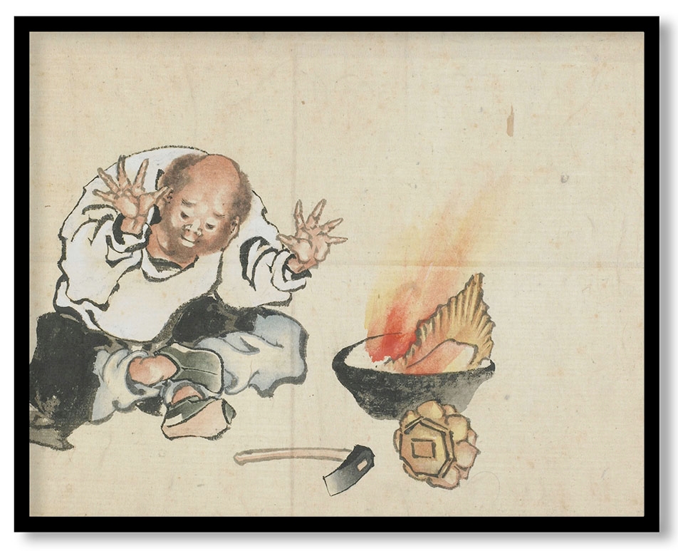 Burning a Buddhist Image by Katsushika Hokusai (1760-1849)
