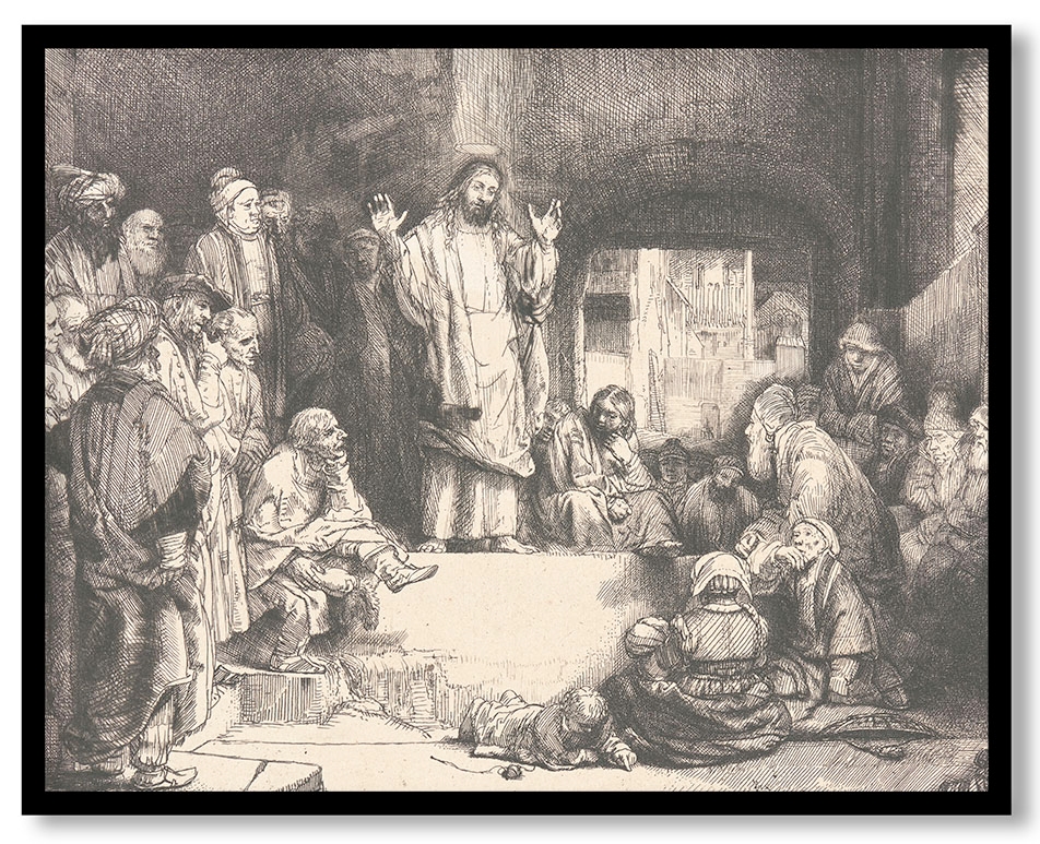 Christ Preaching by Rembrandt van Rijn (ca.1652)
