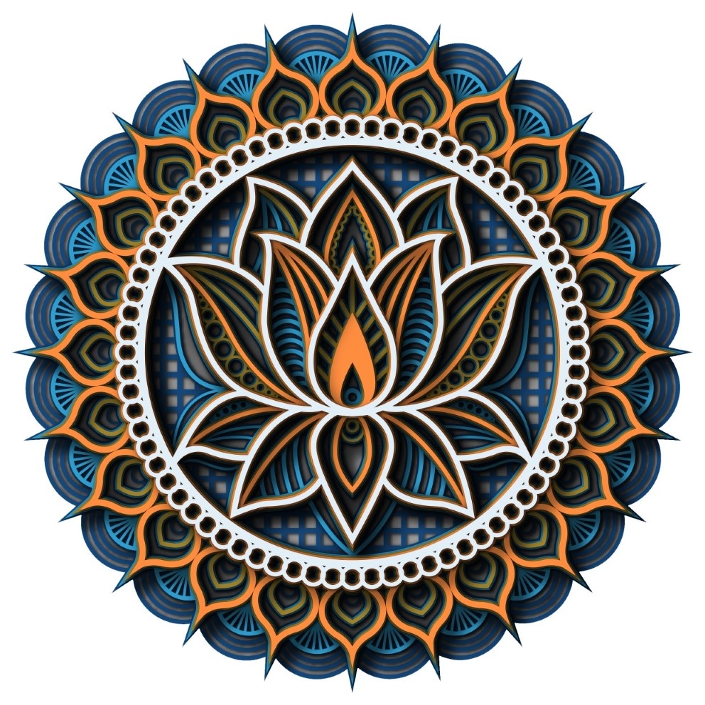 Priory lotus mandala sculpture