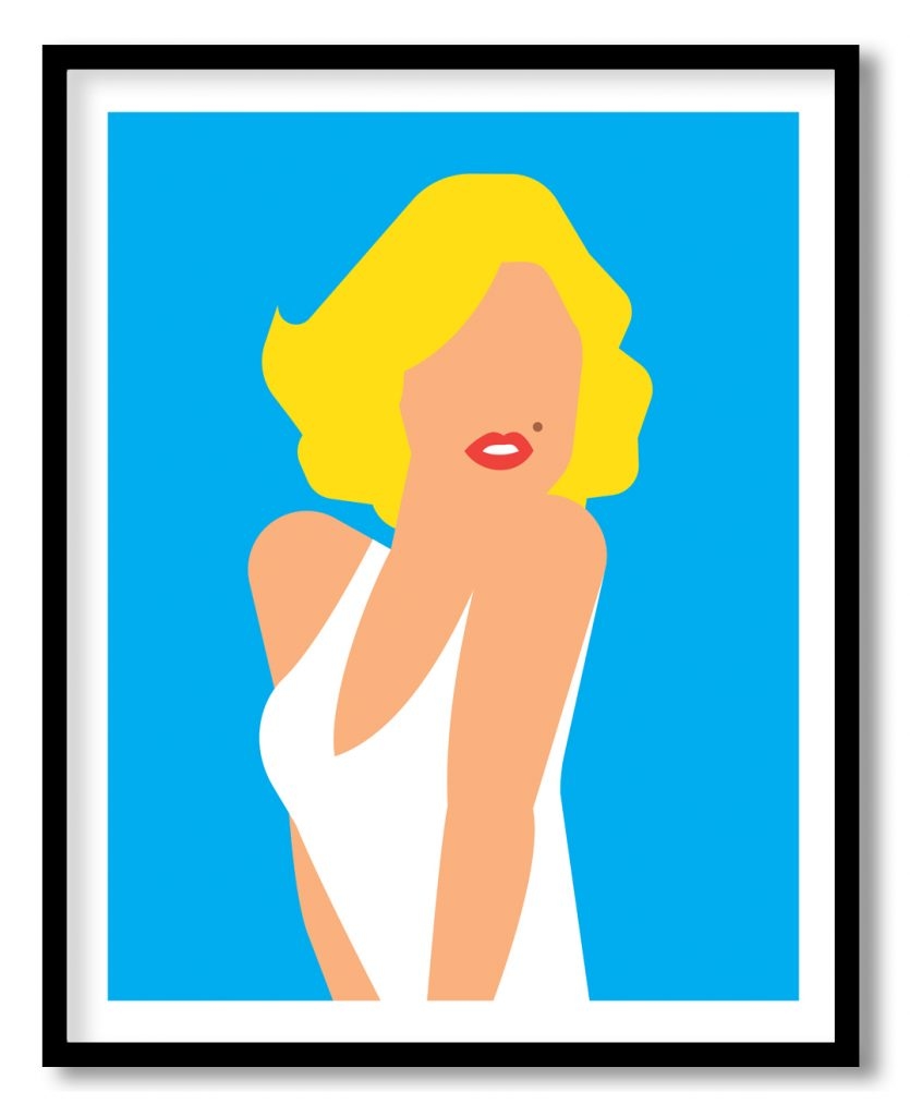 Beautiful blond portrait of Marilyn Monroe