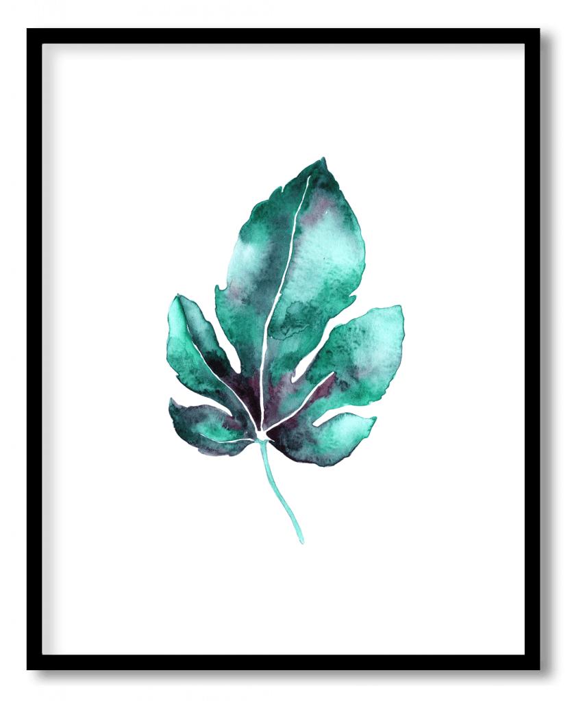 Turquoise jungle leaf #17
