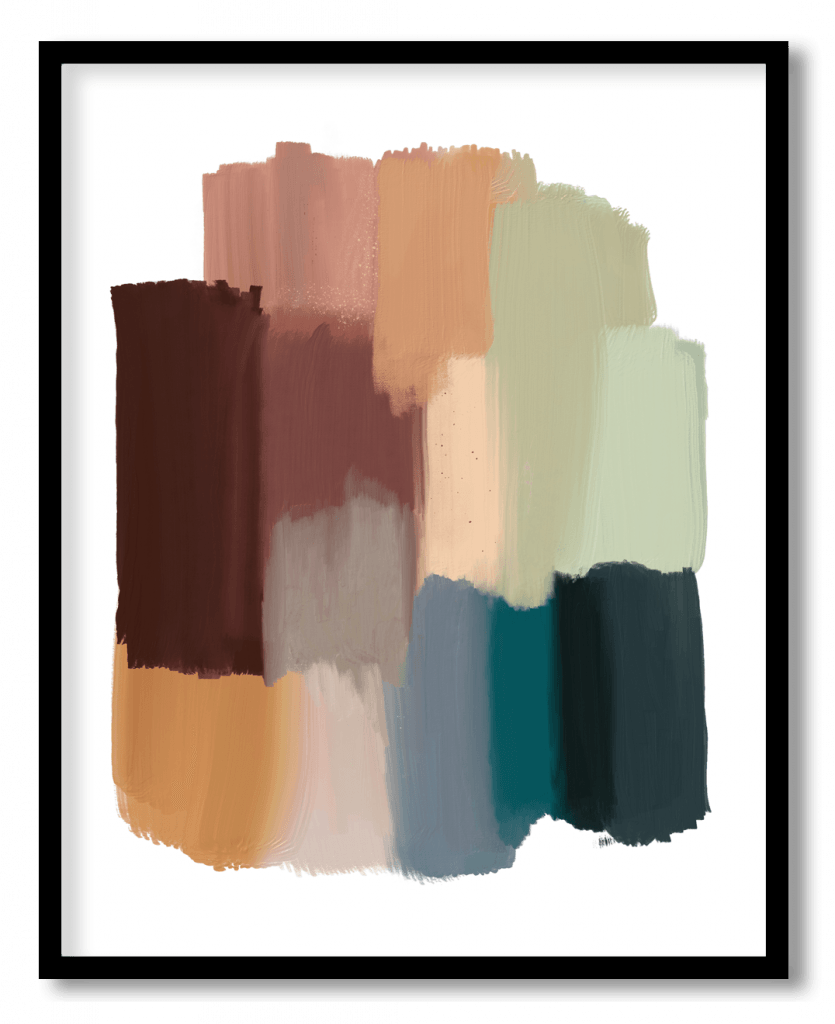 Colorful soft abstract brushstrokes