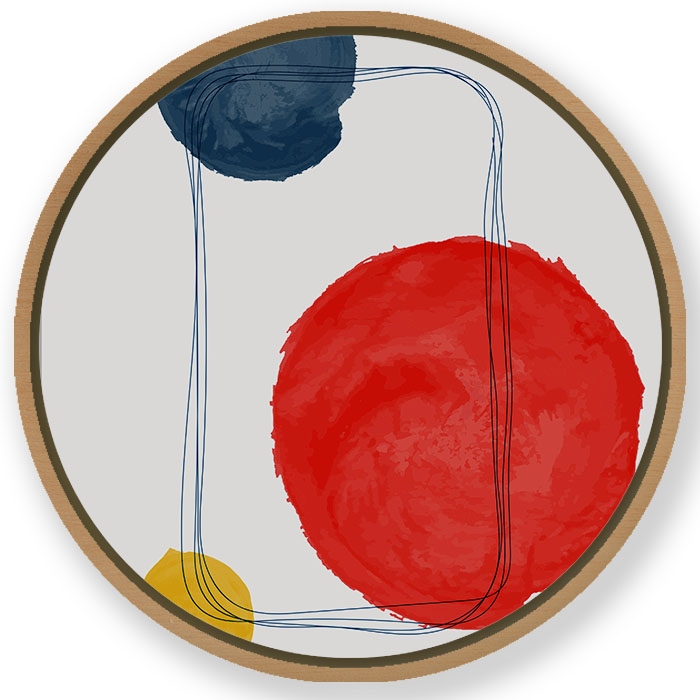 Figurative abstract #300 - Circular Wooden Frame