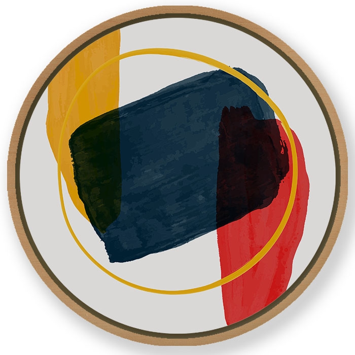 Figurative abstract #301 - Circular Wooden Frame