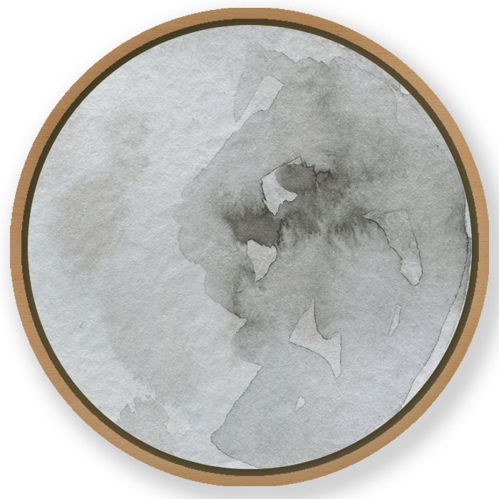 Watercolor planet - Circular Wooden Frame