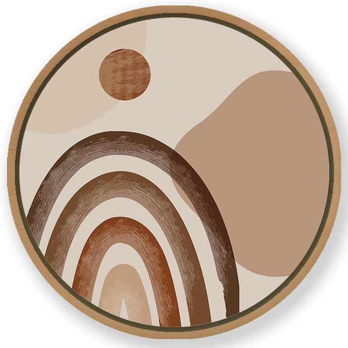 Bohemian modern figures #753 - Circular Wooden Frame