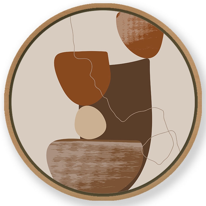 Bohemian modern figures #754 - Circular Wooden Frame