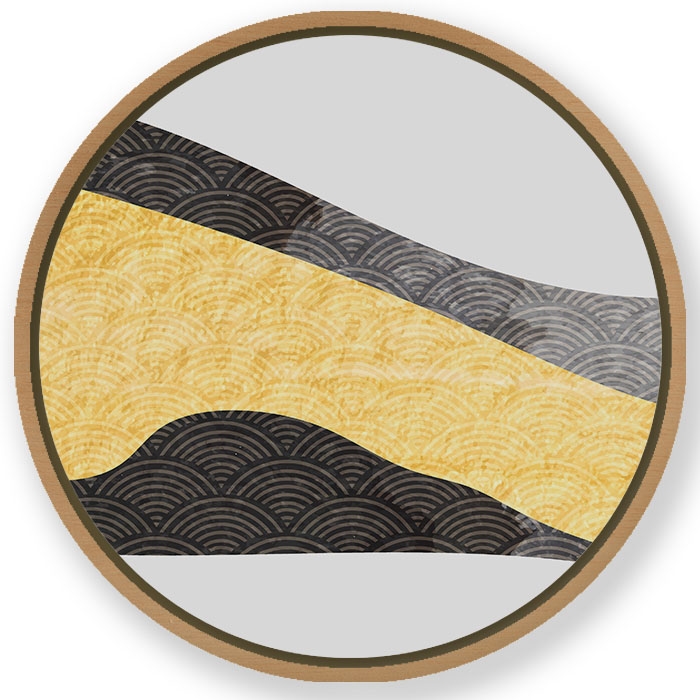 Modern japanese minimal #401 - Circular Wooden Frame