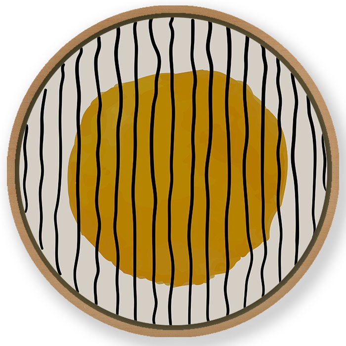 Trendy doodles boho #803 - Circular Wooden Frame