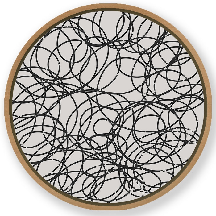 Figurative outlines - Circular Wooden Frame