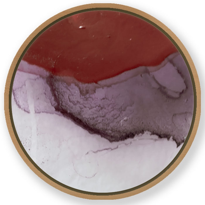 Vine red contemporary abstract #252 - Circular Wooden Frame