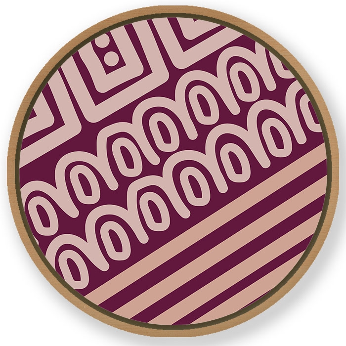 Elementary aesthetic abstract #213 - Circular Wooden Frame