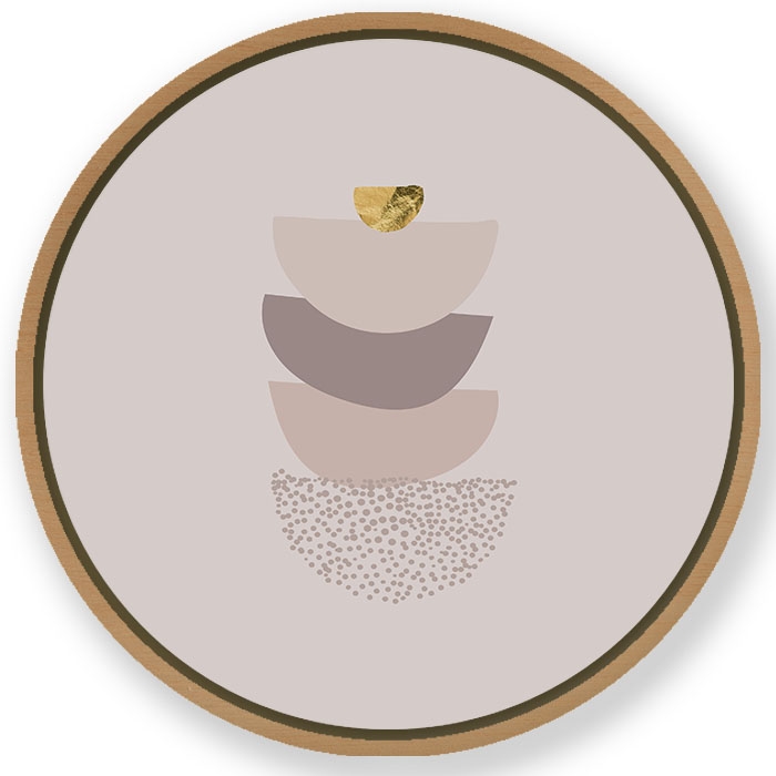 Pastel figures #310 - Circular Wooden Frame