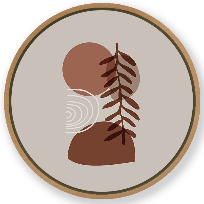 Minimal boho figures #450 - Circular Wooden Frame