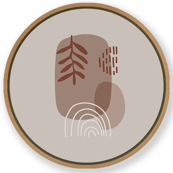 Minimal boho figures #451 - Circular Wooden Frame