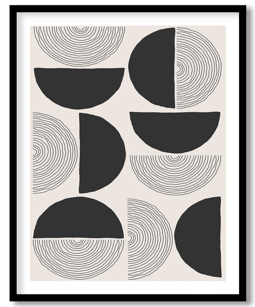 Line circled trendy minimalist abstract
