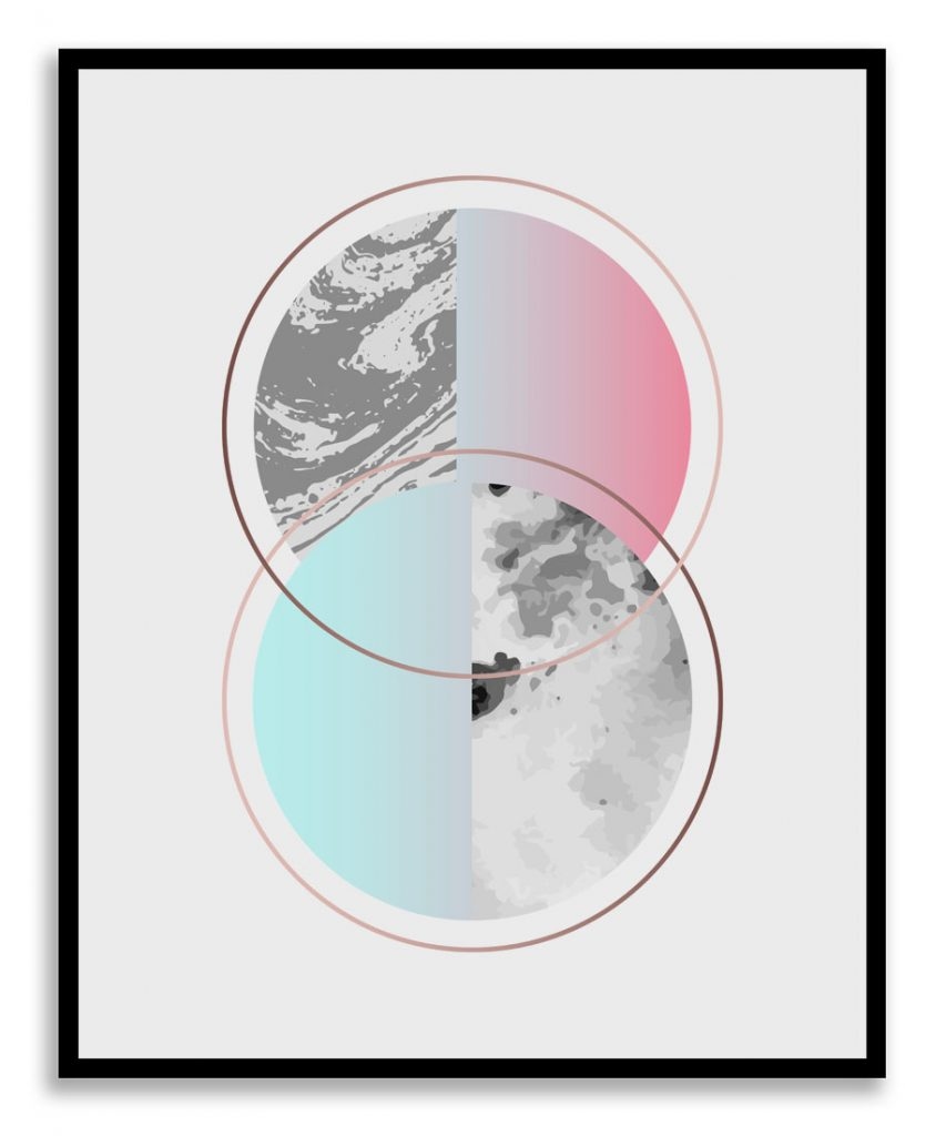 Circled geometry abstract modern