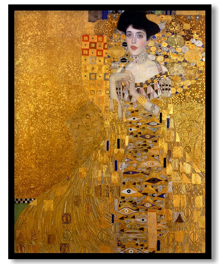 Portrait of adele bloch bauer i by Gustav Klimt (1907)
