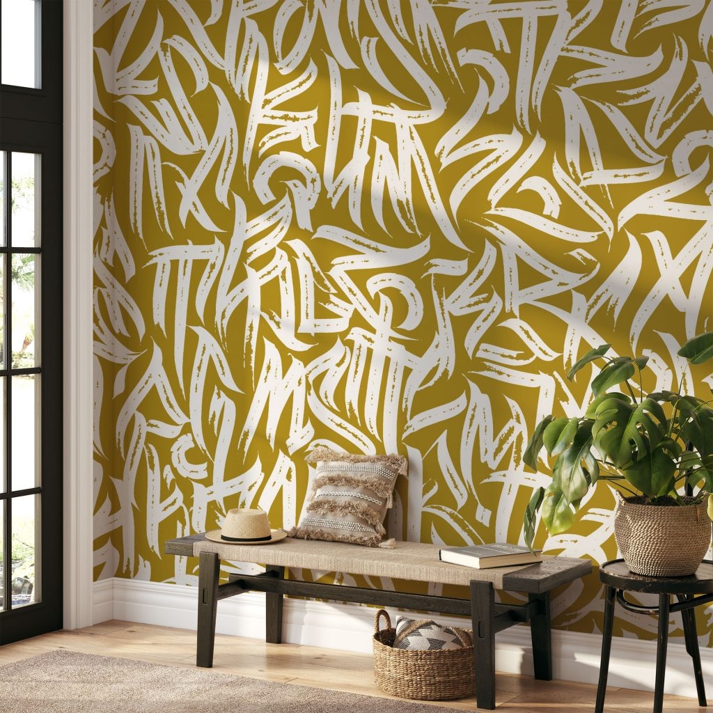 Medallion abstract strokes