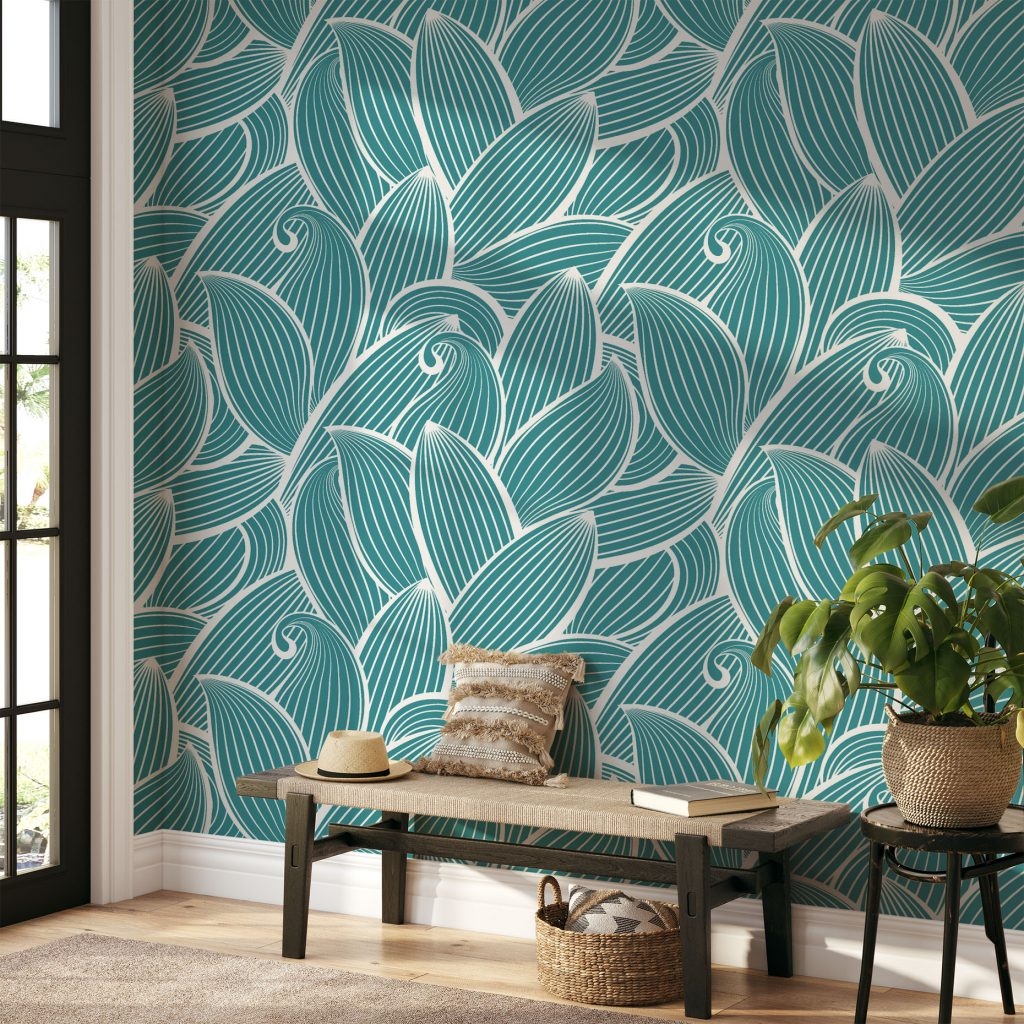 Turquoise wavy stalk