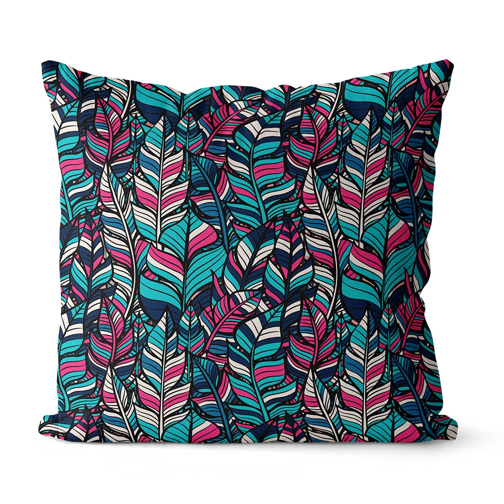 Seamless colorful fern pattern