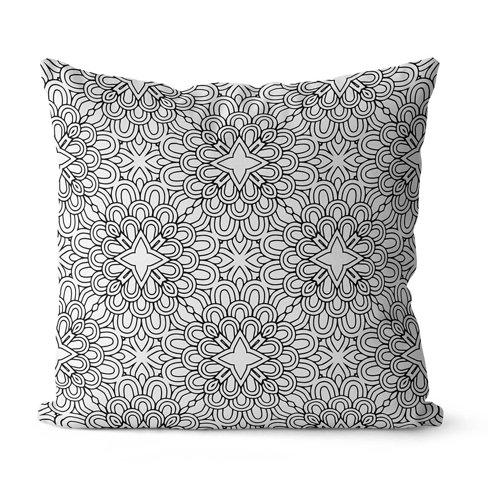 Black and white seamless design pattern