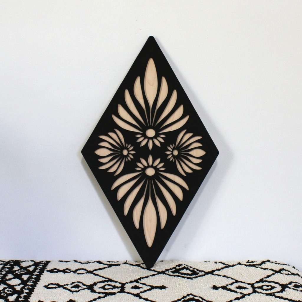 Wild Lotus Diamond | Lotus Flower Wood Wall Hanging