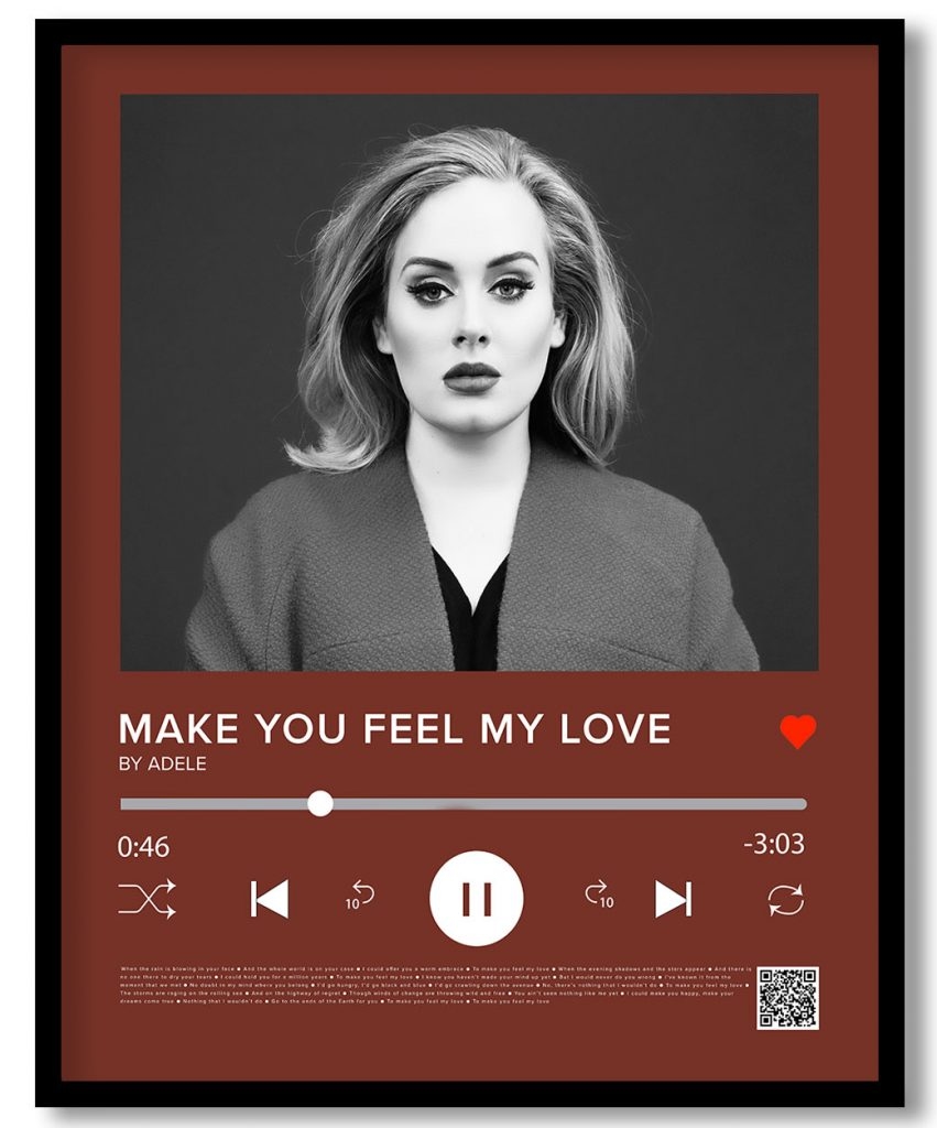 Adele - Make you feel my love (Music player)