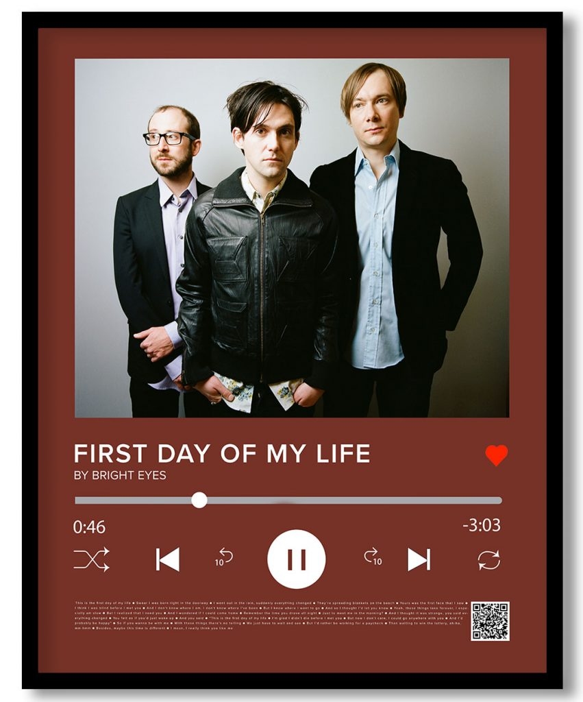 Bright Eyes - First day of my life (Music player)