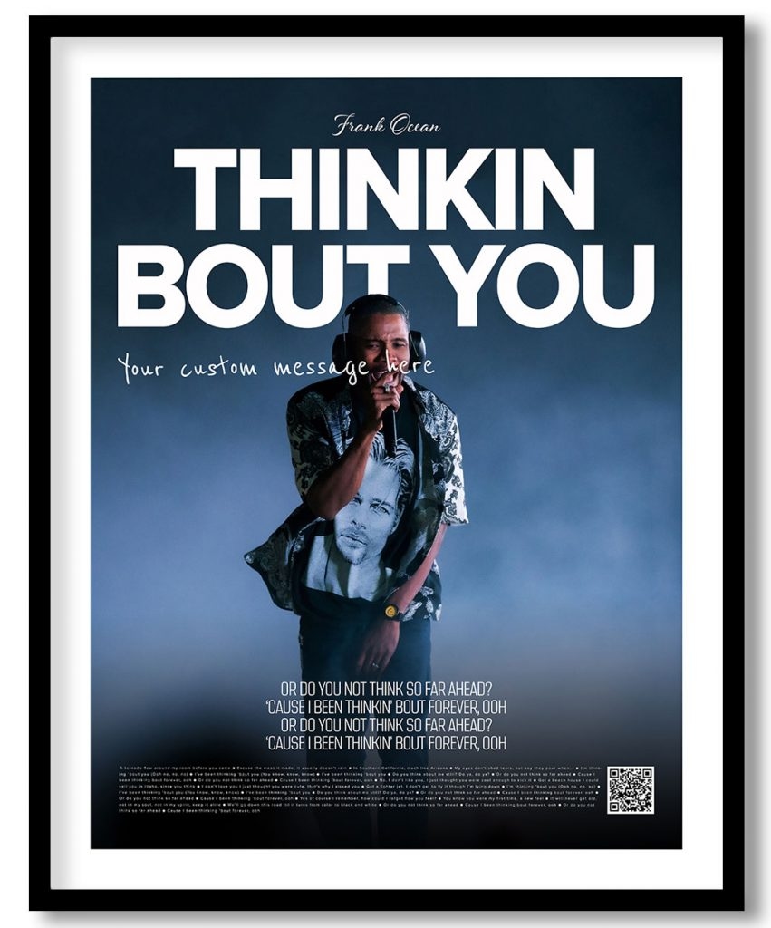 Frank Ocean - Thinkin bout you (poster)